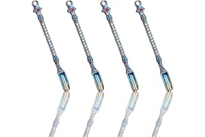 JEEGOWOOSS 4 Pcs Mini Shovel Snuff Spoon, Small Medicine Spoon, Metal Powder Scoop, Tableware Shovel-Shaped Pendant Necklace for Medicine, Herbs, and Essential Oils Filling Vials (Colorful)