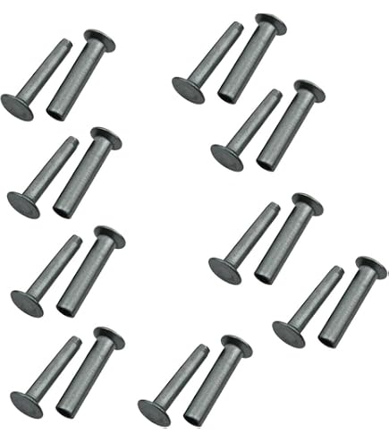 25 PCS OTTONE Vite A Testa Piatta Con Spallamento Zigrinato Viti EUR 35