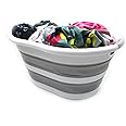 Panier à Linge Pliable SAMMART 25L - Bac De Rangement Portable Pour Voiture, Salle De Bain, Bleu Vif