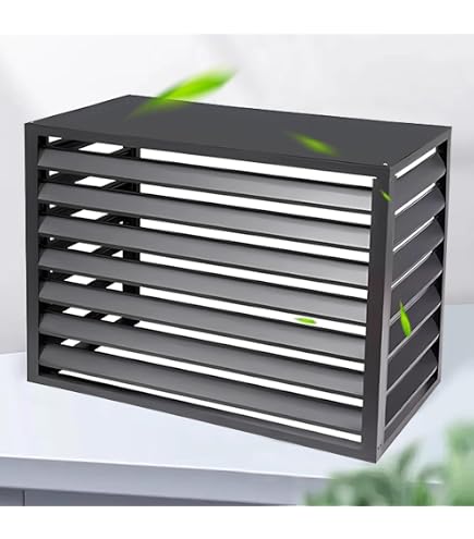 Cache Unité Extérieure Pompe à Chaleur / Climatiseur Aluminium Gris 100x50x70 Cm – Anti-Bruit, Protection Intempéries & Esthétique