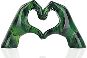 DOVDOV Grüne Geste Statuen und Skulpturen, grüne Raumdekoration Ästhetik, Moderne Liebe dekorative Statuen für Couchtisch Wohnzimmer Schlafzimmer Bücherregal Büro Raumdekoration Figuren.