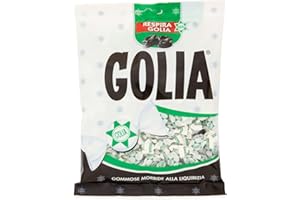 Golia Farfallina, Caramelle Gommose, Gusto Liquirizia, Caramelle Balsamiche, Senza Glutine, Busta da 160g. con Caramelle Monoporzioni, Incartate Singolarmente, da Condividere