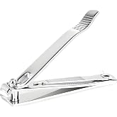 Eupneicu Professional Stainless Steel Nail Clippers, Ultra Wide Jaw Opening Nail Clippers for Fingernails and Toenails [ Silv