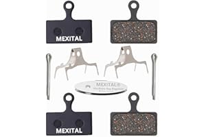 MEXITAL 2 Paires Plaquettes de Frein Vélo à Disque pour Deore M610 M615 M6000 SLX M666 M675 M7000 XT M785 M8000 Saint BR-M820 XTR M960 M985 M987 M988 M9000 Alfine BT-S700 RS785 RS685