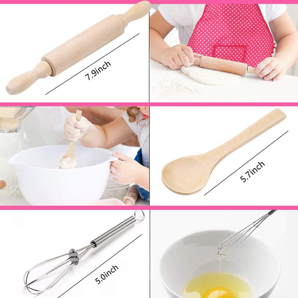 Yulie-11-pcs-Ensemble-de-Cuisine-et-de-ptisserie-pour-Enfant-Enfants-DIY-Cuisson-Ensemble-de-Chef-pour-3-8-Ans