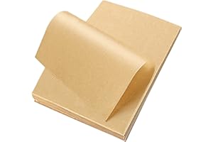 DHSWNNG Papier pergaminowy, 100 arkuszy, papier do pieczenia, wykrojony, powłoka nieprzywierająca, pergamin, papier do pieczenia, papier woskowany do żywności, masła, sera
