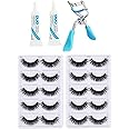 Miss Hot 10 Pair False Eyelash 2 Pcs Eyelash Glue With 1 Eyelash Curler (Eye Combo Offer)