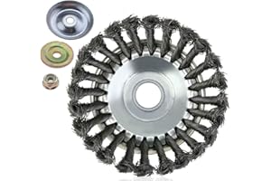 PANTHEM RASHION Grass Trimmer Cutter Head with Cone Knotted Wire, Metal Lawn Mower Weeding Tray for Grass Trimmer Attachment (8 inch)