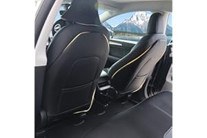 BONRYAN Protections Anti-Coup de Pied de siège arrière en Cuir pour Tesla Model 3/Y Lot de 2 (Noir)