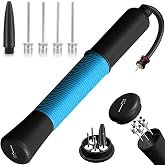 Ball Pump with Needle Storage, Football Pump with 5 Needles and Extendable Cable, Manual Air Pump for Sports Balls, Basketbal