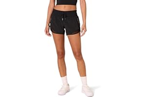 Amazon Essentials Pantalones Cortos Deportivos de Corte Estándar con Cintura Fruncida y Tejido Ligero Mujer