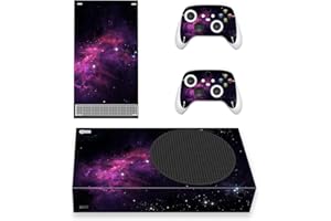 PlayVital Autocollant Protection pour Xbox Series S Sticker Manette Skin pour Xbox Series S Accessoires Console-Violette Nébuleuse