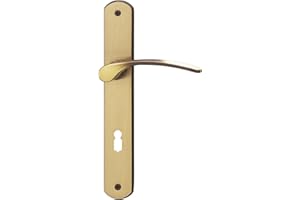 Alpertec 32740063 Amos-LS Messing brüniert für Zimmertüren Drückergarnitur Türdrücker Türbeschläge Neu