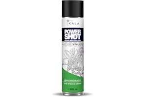 ‎KALA SCENT KALA - Geruchsneutralisierer für Räume POWER SHOT, Geruchsentferner für Große Flächen ca. 200 m3, Lufterfrischer mit Aktiver Neutralisator für alle Räume - Duft Lemon Grass, 600 ml