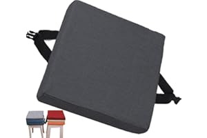 HKJGNH Cuscino per Sedia Cucina con Fibbia Antiscivolo, 25/28/40/35/30/45/50/55cm, 3/5/8 Spessori, Cuscini di Seduta da pranzo per sedie da Ufficio, sgabelli giardino, interni, casa(Color 1,35x35x3cm)