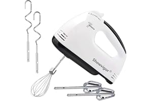 SHOWVIGOR Hand Mixer Electric New 7-Speed Mixers for Baking, Stainless Steel Electric Hand Whisk, Electric Whisk Hand Mixer, Electric Whisk for Baking,Handheld Cake Mixer