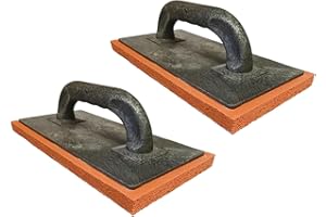 TRADE 4 YOU LTD 2 x Fine Sponge Float 280x140x18 mm Orange Rubber Sponge Fine texture (Small holes) Plastering Rendering Tools (FS2C)