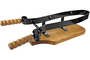 RICOR STYLE ARREDO Fermaprosciutto Portaprosciutto in ferro e Base Legno