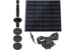 1.4 W Birdbath Fountain, maxin Solar Power Water Pump Panel Kit Submersible Water Pump for Bird Bath,Fish Tank,Small Pond, Garden Decoration.
