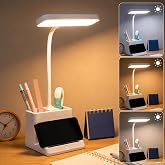 Niwlix Table Desk Lamp for Study Room with USB Cable | 3 Color Modes Mobile Holder Pen Holder | Eye Protection | Study & Read