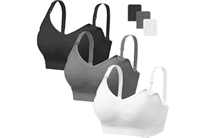 HBselect Reggiseno Per Allattamento Senza Cuciture - Morbido A Costine, Supporto Post Parto E Gravidanza, Colore Nero, Taglia L