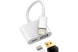 ZOYUZAN Adaptador Lightning to USB 2en1 Conversor Cargador Jack Adapter Cable OTG para Apple iPhone 14 13 12 11 Pro MAX 7 8 Plus X SE XS XR para iPad Air Accesorios Lectorlector Tarjetas Conector Pendrive