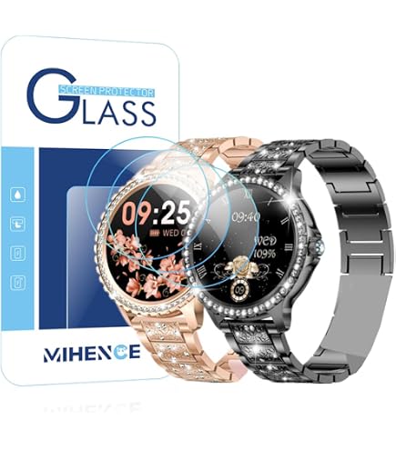 Vaxson 3 pellicole protettive in vetro temperato 9H, compatibili con SEIKO MECHANICAL SARB033, per smartwatch, pellicola protettiva in vetro temperato