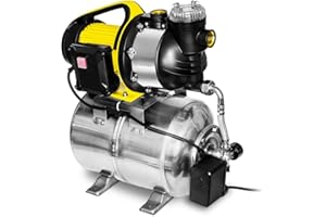 TROTEC Impianto idrico domestico con filtro TDW 4800 ESF - Potenza 4800 l/h, 1300 W, altezza di mandata 30 m - risparmio energetico, riavvio automatico, autostop, pompa per approvvigionamento idrico