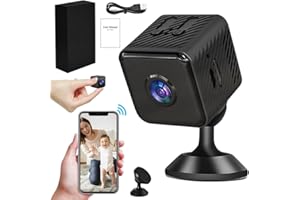 AVCXEC Mini Camera Wifi Wireless, 4K HD Mini Wide Angle Hidden Camera, Smallest Surveillance Cameras with App/Motion Detection, Small Nanny Camera With Stand for Home Indoor Outdoor