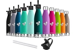 AORIN Vakuum-Isolierte Trinkflasche - 350ml/500ml/750ml - Wasserflasche BPA-Frei,24 H Kühlen & 12 H Warmhalten, Ideale Thermosflasche für Kinder, Schule, Sport, Outdoor, Fahrrad, Fitness
