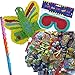 Produktbild Pinata Set: * SCHMETTERLING * mit + Maske + Schläger + 100-teiliger Süßigkeiten-Füllung No.1 von Carpeta© // Handgefertigte spanische Pinata. Tolles Spiel für Kindergeburtstag oder Mottoparty