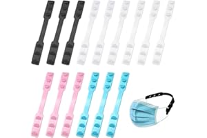 CQQNIU 15 Pieces Mask Hook Extension Strap Anti-Slip Mask Child Prevention Adjuster Adjustable Mask Extension Straps