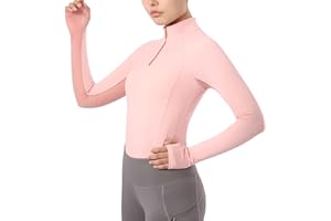 Harrison Howard Top equestre da donna a maniche lunghe, design a mezza rete, top estivo ad asciugatura rapida con scollo alla moda