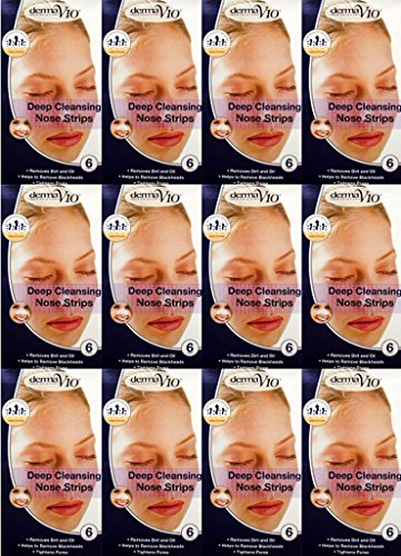 Derma V10 Deep Cleansing 6 Nose Strips x 12 Packs