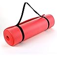 Yoga Mat Exercise NBR Fitness foam mat Extra Thick Non-Slip Large Padded High Density ideal for HiiT Pilates gymnastics mats Fitness & Workout with Free Carry Strap