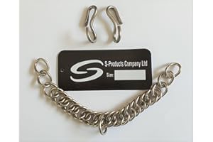 S-Products Double Link Curb Chain and Hooks Set For Pelham Kimblewick Weymouth Horse Bits