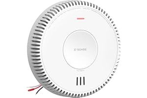X-Sense Smoke and Carbon Monoxide Detector Wired Combination Smoke and CO Alarm Interconnected with Replaceable Backup Battery, XP04, 1 Pack