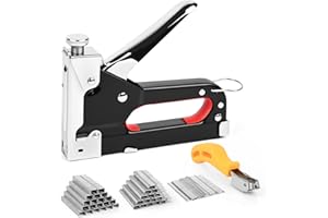 Pfloge Grapadora Pared 3 en 1, Grapadora Tapicero Madera con 3000 Grapas, Ideal para Madera, Tapicería, Decoración, Muebles