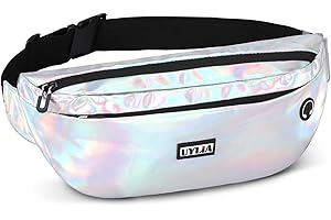 UYLIA Fanny Pack for Men Women with 4 Zipper Pockets, Large Crossbody Fanny Waist Packs, Belt Bag with Adjustable Strap for Running Hiking Workout Dog Walking Outdoors Cycling