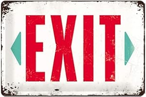 Nostalgic-Art Plaque Vintage Exit – Idée de Cadeau pour Les nostalgiques, en métal, Design Retro pour la décoration, 20 x 30 cm