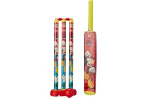 Amazon Brand Jam & Honey Mickey Mouse Cricket Set for Kids, BIS Safe for Kids, Complete Cricket Kit with Bat Ball Stumps