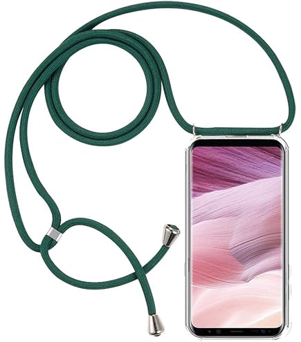 SAMCASE Cover con Cordino per iPhone 12/12 PRO 6.1'', Custodia a Tracolla Trasparente Morbido Silicone Necklace Regolabile Staccabile Shock Absorption Antiscivolo Protettiva Case in Nero