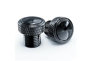 ZESIDIMO 2 tapones para espejos de moto, M10 x 1,25, universales, para cubrir espejos de horario y antihorario CNC de aluminio (negro)