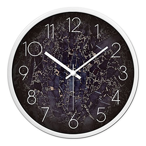 Preisvergleich Produktbild FLYRCX Marmor Persönlichkeit Mode einfachen kreisförmigen Quarzuhr kreative moderne Schlafzimmer Wand, T