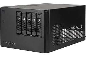SilverStone Technology CS351, Châssis NAS Hautes Performances avec 5 Baies SAS-12G/SATA-6G échangeables à Chaud, SST-CS351 Noir