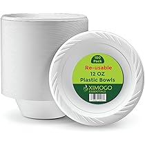 FOCUSLINE 10 Inch Clear Plastic Plates, 100 Count Disposable Heavy Duty