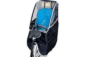 CUNLUNA Housse De Pluie Et Vent Universelle pour Enfant Siège De Vélo, Respirante Et Imperméable, Housse De Protection pour Siège De Vélo Enfant, Housse Pluie Porte Bébé Vélo avec Fenêtre Transparente