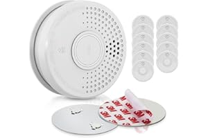 SHD OneConcept Rilevatore di Fumo per Casa, Sensore Fumo e Supporto Magnetico, Allarme Antincendio a Sensore Ottico, Funzione Test e Mute, Allarme Fumo, Rilevatore di Fumi Risposta Rapida, Set da 12