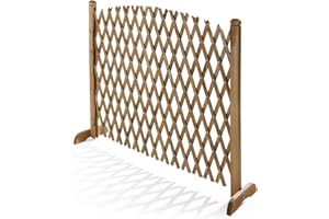 ARREDITALY Griglia In Legno Pannello Estensibile Fino a 150 Cm Grigliato Divisorio Separè Alto 103 Cm Autoportante Per Balcone Giardino Terrazzo Piscina Privacy Decorazione Traliccio Pergolato Per Esterno