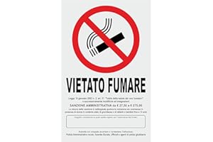 SOCIAL CRAZY NEW CARTELLO SEGNALETICO - VIETATO FUMARE - Adesivo Extra Resistente, Pannello in Forex, Pannello In Alluminio (ADESIVO 20X31 cm)
